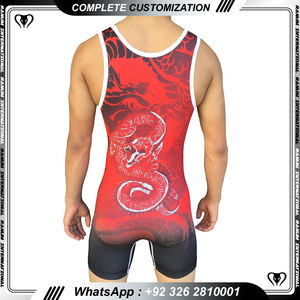 ชุดมวยปล้ำบริการ OEM สีฟ้าชุดกีฬาลายการ์ตูนสีฟ้า - Product Image 3