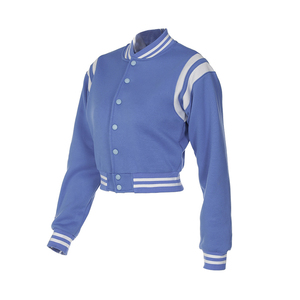 Mejor precio Tendencia Moda Logotipo personalizado Varsity Jacket Venta caliente Nuevo estilo Crop Top con mangas completas para el invierno - Product Image 4