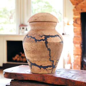 Fractal Burn Wooden Cremation Urn Handmade <b>Ashe</b> Memorial <b>Keepsake</b> For <b>Pet</b> And Humans - Product Image 5