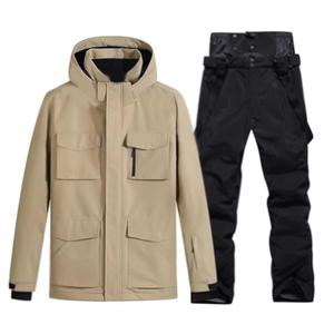 Customizable Unisex <b>Ski</b> Suit One Piece Waterproof Zipper Closure Breathable Snowboard Hooded <b>Jacket</b> <b>Ski</b> Suit Pants Set - Product Image 6