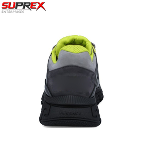 Baskets Trigreca Grises et Vert Néon pour Hommes – Chaussures Décontractées en Cuir Véritable de Haute Qualité, à Lacets, Anti-Odeur, pour Adultes - Product Image 3