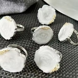Premium resin napkin <b>rings</b> <b>for</b> luxury event tables with classic design and colorful handmade beauty - Product Image 3