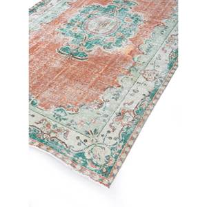 Alfombra de Lana Vintage Anudada a Mano, Diseño Rectangular Abstracto con Medallón Pae-2814, para Sala de Estar, Pasillo u Hogar - Product Image 2