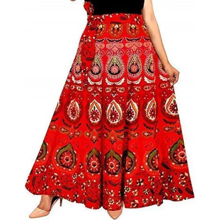 Premium Quality Indian Hand Block Printed Long Skirt Dress for Women, Summer Wear Wrap Around Skirts