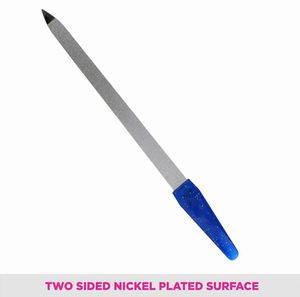 Lima de uñas de acero inoxidable personalizada, mango de plástico, limas de uñas dobles para el cuidado de la belleza, incluida la lima de uñas de vidrio, también disponible en Metal - Product Image 6