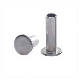 Rivet semi-tubulaire à tête plate ronde en acier inoxydable 304 M5 M6 GB875 - Product Image 1