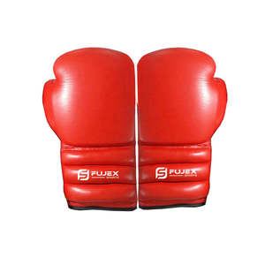 Gants de boxe de haute qualité 10 oz en cuir de vachette Muay Thai Kickboxing & MMA gants d'entraînement de sparring conception à lacets - Product Image 5