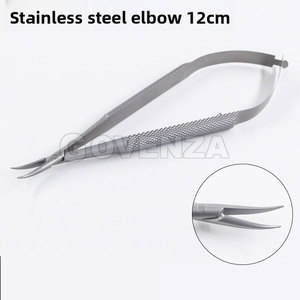 Portaagujas de Microcirugía Médica de Acero Inoxidable, Agarre Ergonómico Manual, Cabeza Recta y Curva, para Cirugía Estética - Product Image 5