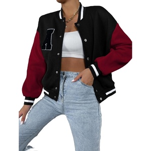 Wholesale Varsity <b>Jacket</b> <b>Women</b> Baseball Breathable Cotton Leather Custom Letterman <b>Jacket</b> <b>Women</b> Crop Varsity <b>Jacket</b> - Product Image 4