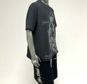 Haute qualité 100% coton lavé à l'acide couleur bloc imprimé T-shirt surdimensionné rétro Vintage à manches longues T-Shirt coupe ample pour hommes - Product Image 2