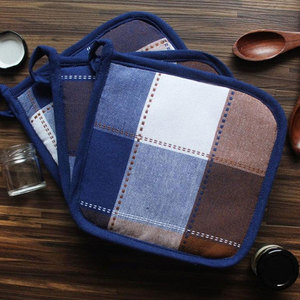 Maniques en coton pur réutilisables, accessoires de cuisine écologiques isolés contre la chaleur, fabricant indien - Product Image 3