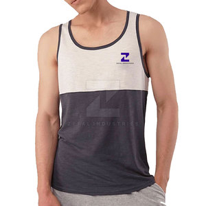 Vente chaude de qualité supérieure hommes débardeur coupe régulière respirant tricoté décontracté Gym Fitness porter 100% coton col rond - Product Image 1