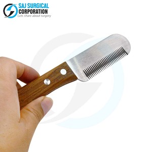Couteau à rayer pour animaux de compagnie gaucher de haute qualité spécialement conçu pour les toiletteurs gauchers en acier inoxydable pointe arrondie sûre CE - Product Image 3