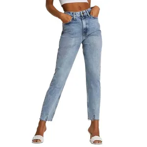 2024 высококачественные женские джинсы с высокой талией, большие размеры