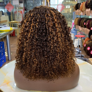 SDD Super Double Drawn Vietnamese Hair 14 Inch Bangs <b>Wig</b>, No <b>Lace</b>, High Weight Full Voluminous Texture, Smooth Human Hair - Product Image 4