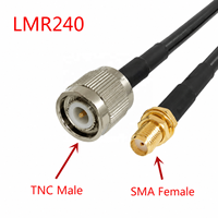 Adaptateur Mâle TNC vers SMA / RP-SMA Mâle/Femelle LMR240, Câble Coaxial RF LMR-240 50 Ohm LSR240 50-4
