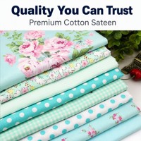 Tissu satiné non tissé 100 % coton, 120 g/m², épais, largeur 55/56 pouces, uni, résistant à l'abrasion, respirant, motif animalier, prix abordable