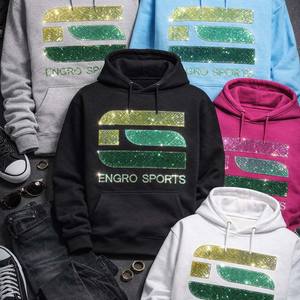 Sweat à capuche en coton 100% de qualité supérieure, vente en gros, strass, streetwear, mode américaine, sweats à capuche haut de gamme, style scintillant, sweats à capuche personnalisés de marque - Product Image 1