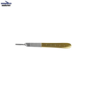 Manche de scalpel manuel de marque personnalisée (or) # 3 12cm Approuvé CE Classe I - Product Image 1