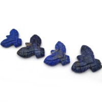 Cabochon en Lapis Lazuli naturel, pierre précieuse sculptée à la main, aigle plat pour bijoux