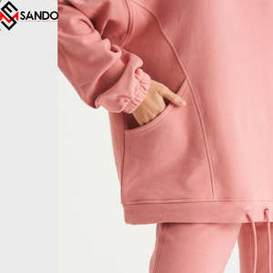 Sweat à capuche oversize de haute qualité Poche avant zippée Logo personnalisé imprimé brodé Street Wear Sweat-shirt léger grande taille - Product Image 2