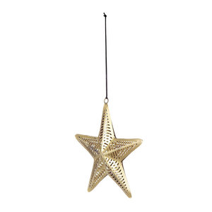 Best Sale Metal Golden <b>Star</b> Hanging Ornament <b>For</b> Christmas <b>Tree</b> in Low Price From India - Product Image 4