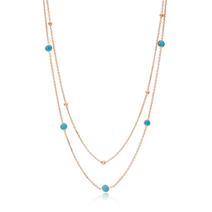 Collier en argent sterling 925 à double chaîne superposée, design tendance, vente en gros, mode féminine - Product Image 1