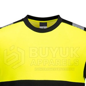 Camisa de Trabajo de Manga Corta de Alta Visibilidad con Tela Reflectante 100% Poliéster, Diseño Transpirable para Protección Contra Incendios, Trabajadores de la Construcción - Product Image 4