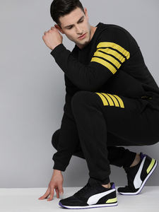 Ensemble survêtement de haute qualité, noir jet, demi-zip, coupe régulière, hiver, écologique, respirant, survêtement personnalisé imprimé, sweat-shirt et pantalon - Product Image 6