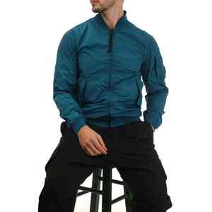 Veste bomber tendance pour homme, coupe slim, style streetwear, col montant, courte, fine, été, toile, dernière tendance 2025 - Product Image 1