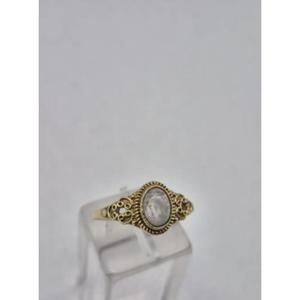 Anillo Ajustable de Plata de Ley con Piedra Lunar y Baño de Oro de 18K, Anillo de Lujo con Piedras Preciosas para Regalos de Boda, Cumpleaños y Aniversario - Product Image 1