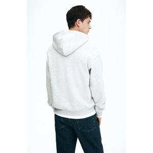 High Quality Casual Solid Fleece Loose Fit Hoodie Blank Unisex Custom Vintage Zip Hoodies Distressed Streetwear Sweatshirt OEM - Product Image 3