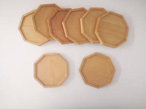 Ensemble de dessous-de-verre en bois rustique solide, conçu pour une résistance fiable à la chaleur, adapté à l'utilisation quotidienne des boissons domestiques - Product Image 4
