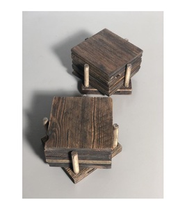 Sous-verres en bois personnalisés en bois de manguier faits à la main Sous-verres décoratifs pour thé - Product Image 1