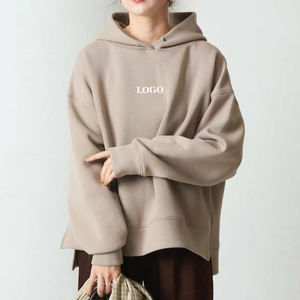 Sudadera con Capucha Extra Grande para Mujer, 100% Algodón, Transpirable, de Alta Calidad, Personalizable, Moderna, OEM, con Hombros Caídos, 2026 - Product Image 1