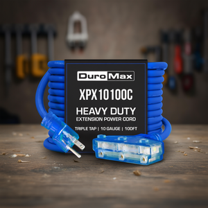 สายไฟต่อพ่วง DuroMax XPX10100C รุ่น Heavy Duty SJTW ยาว 50 ฟุต ขนาด 10 เกจ สีน้ำเงิน แบบสามทาง - Product Image 3