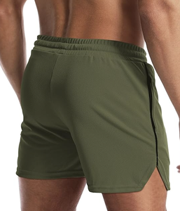 Shorts de sport pour hommes en gros, poche zippée, légers, pour la salle de sport, la course à pied, sans doublure, logo personnalisé, usine directe, nouvelle arrivée - Product Image 2