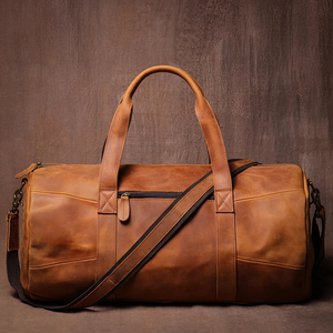 Sac de voyage en cuir véritable pour homme, bagage de luxe pour week-end, sac à main très vendu 2026 - Product Image 1