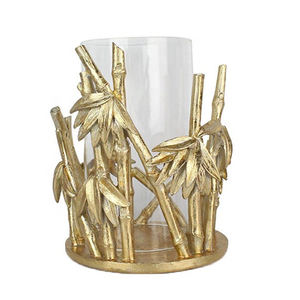 Bocaux à bougies votifs encadrés décoratifs au design minimaliste en or élégant pour la maison et la décoration festive de Noël - Product Image 1