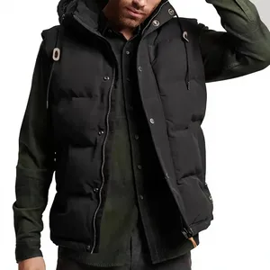 Gilet d'équitation matelassé sans manches en polyester/nylon noir pour homme – Léger et chaud pour l'hiver - Product Image 5