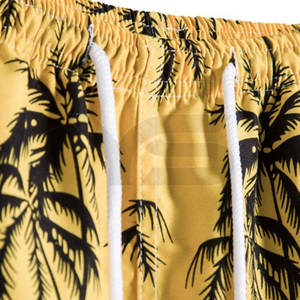 Short de bain personnalisé en coton de haute qualité avec motif solide Logo personnalisé en toile mi-taille-Style décontracté avec marque privée - Product Image 4