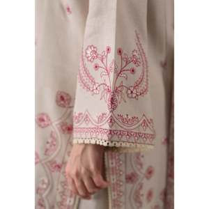 เสื้อปักลาย DHANAK รุ่น ZAIB-3PC สำหรับผู้หญิง ผ้าชีฟอง เป็นมิตรต่อสิ่งแวดล้อม พร้อมผ้าคลุมไหล่และกางเกงเข้าชุด รุ่น BIC-4352 - Product Image 4