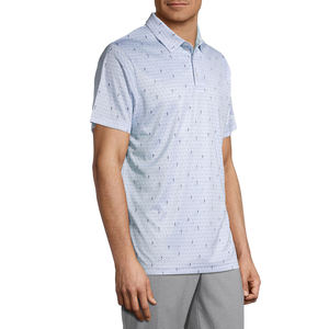 Nueva Tendencia Antiarrugas para Camiseta de Golf de Manga Corta con Rayas Blancas de Tela PK para Hombre, OEM, Doble Jersey con Estampado - Product Image 5