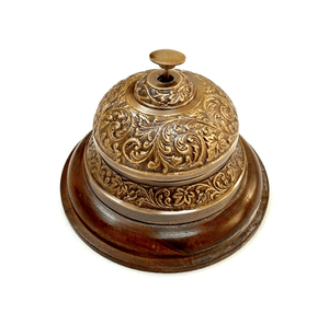 Top Trending Brass Table <b>Bell</b> Office and School Desktop Decorated <b>Bell</b> Gold Finished Handmade Multi Functional Table <b>Bell</b>. - Product Image 6
