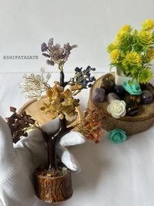 Feng Shui fait à la main sept Chakra arbre de vie Figurine Unique artisanat indien avec puces de cristal de guérison pour l'énergie et la décoration intérieure - Product Image 5