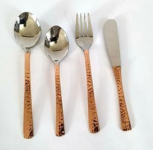 Design unique en acier plaqué or poignée couverts couverts ensemble pour ustensiles de fête de mariage fourchette couteau ensemble ustensiles de cuisine outils d'utilisation - Product Image 3