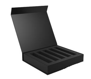 Boîte-cadeau en papier rigide avec impression de logo noir haut de gamme de luxe personnalisé avec insert en mousse graphique <span class=keywords><strong>occulte</strong></span> pour produit Streetwear Tech - Product Image 3