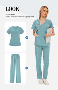 ชุดยูนิฟอร์มพยาบาลแบบสั่งทำ ผ้าคอตตอนผสมยืดได้ 4 ทิศทาง คุณภาพสูง ตรวจจับรอยขาดได้ ชุดสครับสำหรับโรงพยาบาล แฟชั่นสำหรับทั้งชายและหญิง - Product Image 5