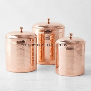 Durable and Elegant New Look Copper Kitchen <b>Pots</b> and Containers with Bold Designs to Complement Modern Industrial Kitchen Setups - Product Image 1
