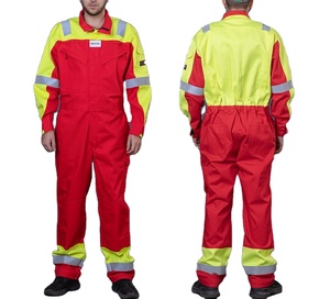 Logo personnalisé OEM Combinaison uniforme de travail ignifuge réfléchissant Vêtements de sécurité pour électricien de champ pétrolier Thermique - Product Image 1